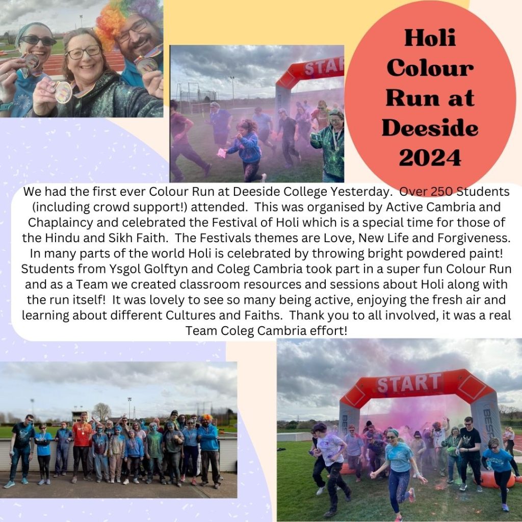 Coleg Cambria Holi Run 2024